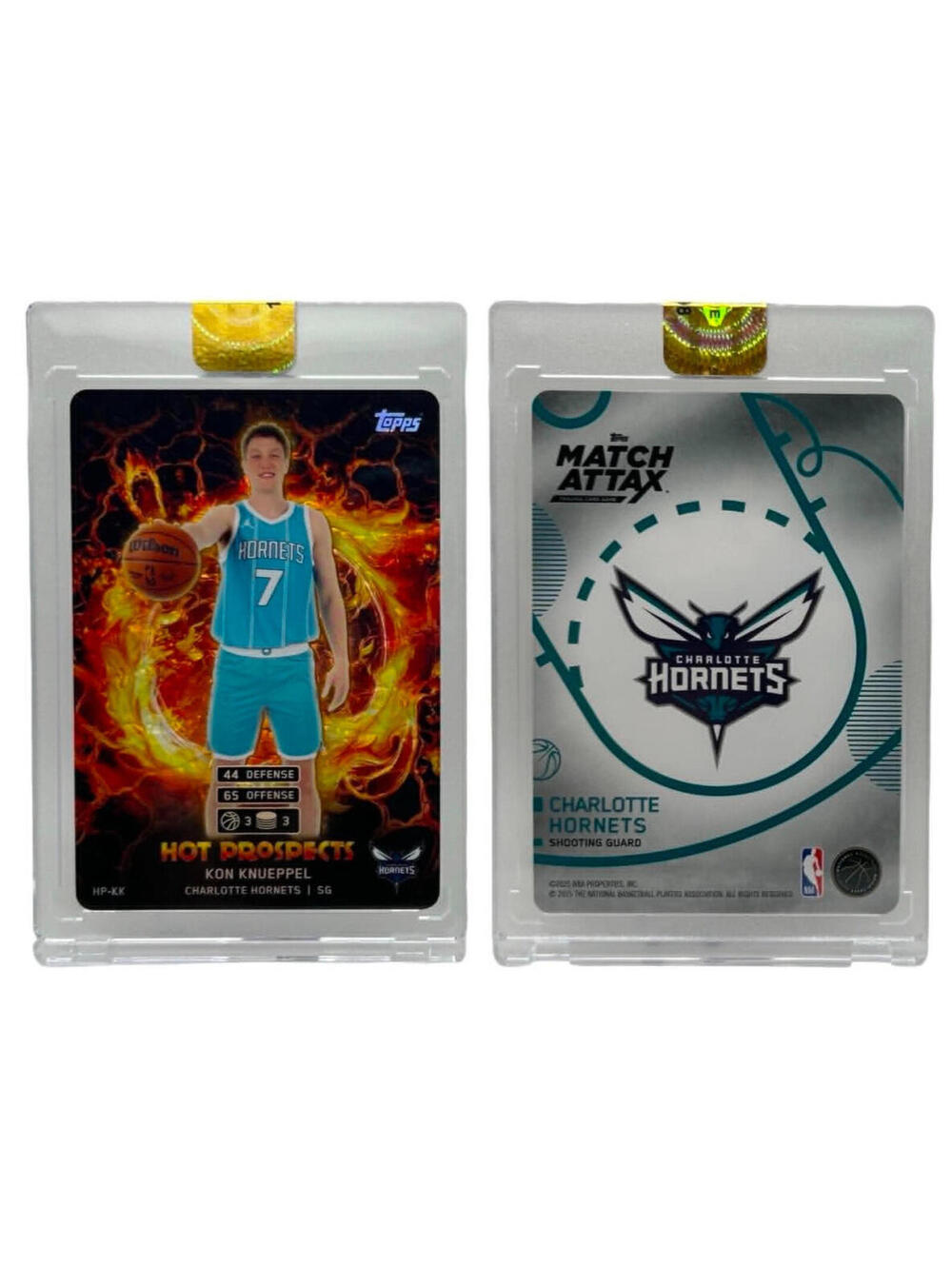 2025 Topps Match Attax Hot Prospects Kon Knueppel #HP-KK Hornets Rookie (RC)